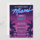 Miami Summer Girls Weekend Bachelorette Party Invi Kaart (Voorkant)