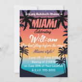 Miami Summer Girls Weekend Bachelorette Party Kaart (Voorkant)
