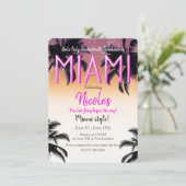 Miami Summer Girls Weekend Bachelorette Party Kaart (Staand voorkant)
