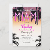 Miami Summer Girls Weekend Bachelorette Party Kaart (Voorkant)