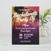 Miami Summer Girls Weekend Bachelorette Party Kaart (Staand voorkant)