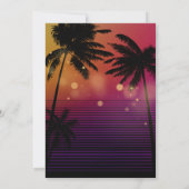 Miami Summer Girls Weekend Bachelorette Party Kaart (Achterkant)