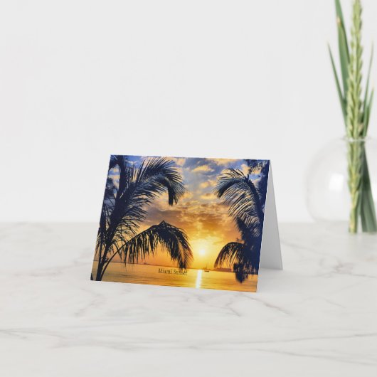 Miami Sunset Kaart (Voorkant)