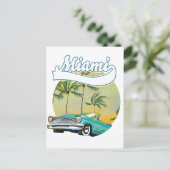 Miami Sunset logo Briefkaart (Staand voorkant)