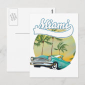 Miami Sunset logo Briefkaart (Voorkant / Achterkant)
