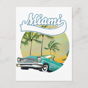 Miami Sunset logo Briefkaart