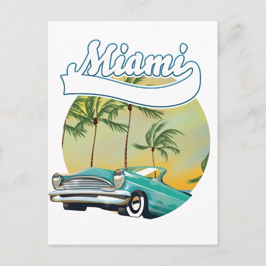 Miami Sunset logo Briefkaart (Voorkant)