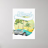 Miami Sunset logo Canvas Afdruk (Voorkant)