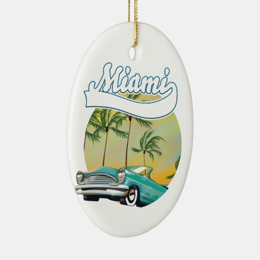 Miami Sunset logo Keramisch Ornament (Rechts)