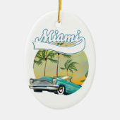 Miami Sunset logo Keramisch Ornament (Voorkant)