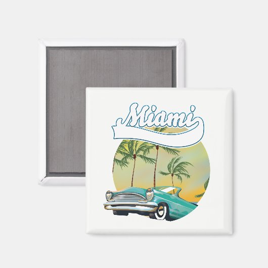 Miami Sunset logo Magneet (Voorkant / Achterkant)