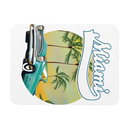 Miami Sunset logo Magneet (Horizontaal)