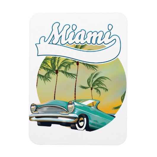 Miami Sunset logo Magneet (Verticaal)