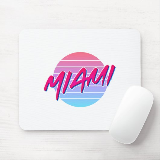 Miami Sunset Neon Colors Style  Muismat (Met muis)