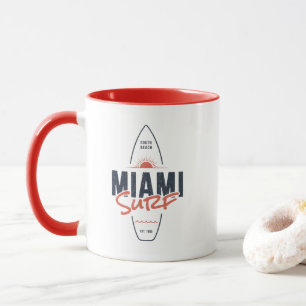Miami Surf – Vintage strand zonsondergang surfplan Mok