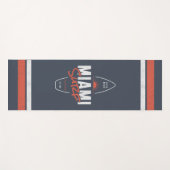 Miami Surf – Vintage strand zonsondergang surfplan Yogamat (Voorkant (horizontaal))