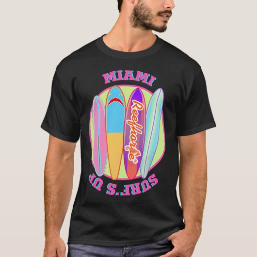 Miami Surfers Op T-shirt (Voorkant)
