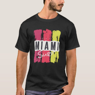 Miami Surfing T Shirt voor mannen Vrouwen of Kinde