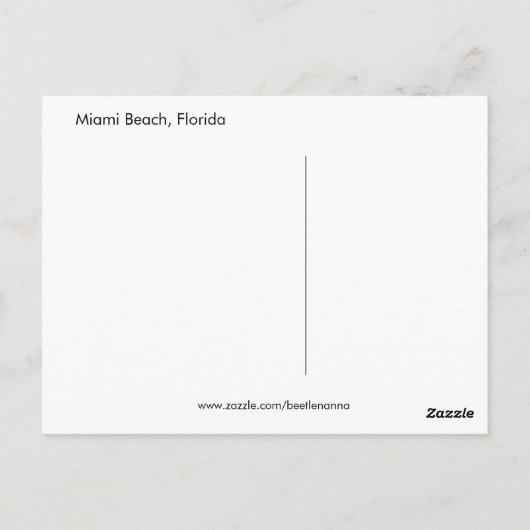 Miami The Leslie Hotel Briefkaart (Achterkant)