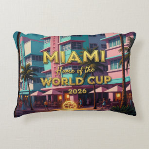 Miami Thuis Wereldkampioenschap 2026 ArtDeco Voet Accent Kussen
