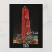 Miami Tower, reflecties van rood Briefkaart (Voorkant)