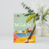  Miami Travel Briefkaart (Staand voorkant)