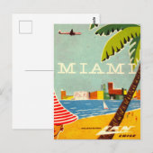  Miami Travel Briefkaart (Voorkant / Achterkant)