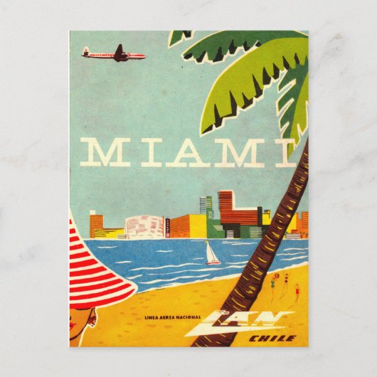  Miami Travel Briefkaart (Voorkant)