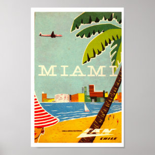 Miami Travel Poster
