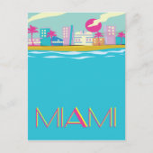  Miami Travel poster uit de jaren tachtig Briefkaart (Voorkant)