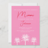 Miami Tropical Palms Vrijgezellenweekend Kaart (Voorkant)