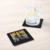 Miami Vacation Souvenir - Retro Beach Apparel Kartonnen Onderzetters (Insitu)