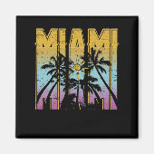 Miami Vacation Souvenir - Retro Beach Apparel Magneet (Voorkant)