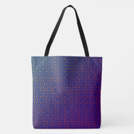 Miami veelkleurige trendy hete blauw Chinees patro Tote Bag