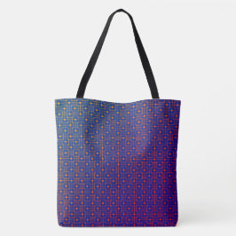 Miami veelkleurige trendy hete blauw Chinees patro Tote Bag