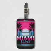 Miami Vibes Bagagelabel (Voorkant (verticaal))