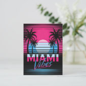Miami Vibes Briefkaart (Staand voorkant)