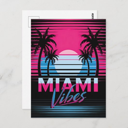Miami Vibes Briefkaart (Voorkant / Achterkant)