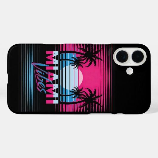 Miami Vibes Briefkaart Case-Mate iPhone Case (Achterkant (horizontaal))