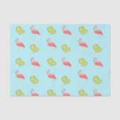 Miami Vibes Flamingo en limoenen Weefselpapier Tissuepapier (Voorkant)
