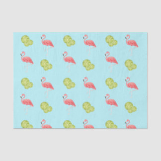 Miami Vibes Flamingo en limoenen Weefselpapier Tissuepapier