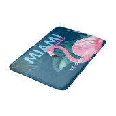 Miami Vibes Neon Flamingo Art Deco Badmat (Gekanteld)