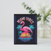 Miami Vibes Summer Flamingo Design-63454 Briefkaart (Staand voorkant)