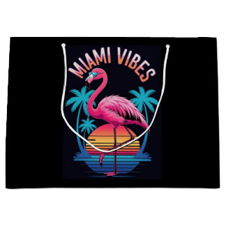 Miami Vibes Summer Flamingo Design-63454 Groot Cadeauzakje