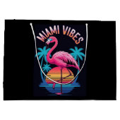 Miami Vibes Summer Flamingo Design-63454 Groot Cadeauzakje (Achterkant)