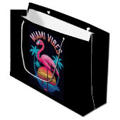 Miami Vibes Summer Flamingo Design-63454 Groot Cadeauzakje (Voorkant Gekanteld)