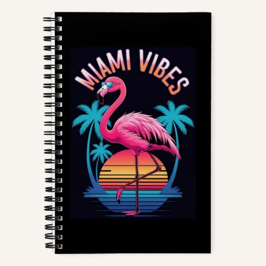 Miami Vibes Summer Flamingo Design-63454 Notitieboek (Voorkant)