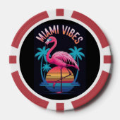 Miami Vibes Summer Flamingo Design-63454 Poker Chips (Voorkant)