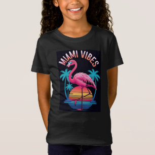 Miami Vibes Summer Flamingo Design-63454 T-shirt