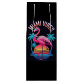 Miami Vibes Summer Flamingo Design-63454 Wijn Cadeautas (Voorkant)